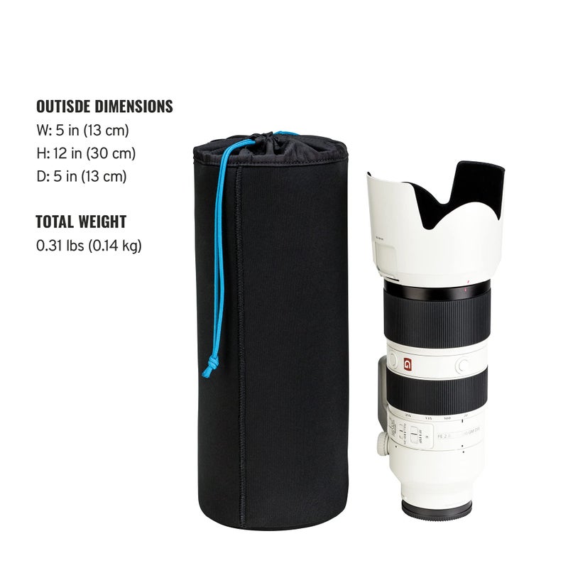 Tenba Tools Soft Lens Pouch 12x5 in. (30x13 cm) â€” Black (636-355) - Image 2